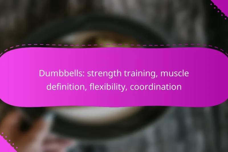 Dumbbells: strength training, muscle definition, flexibility, coordination