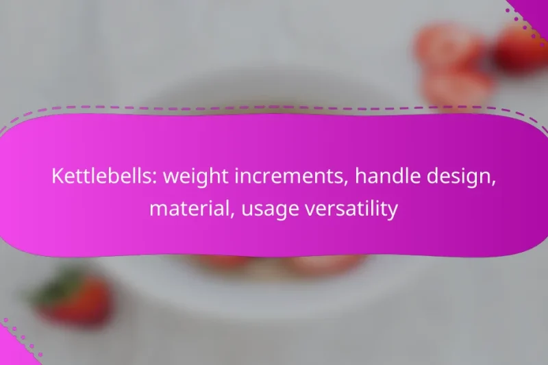 Kettlebells: weight increments, handle design, material, usage versatility