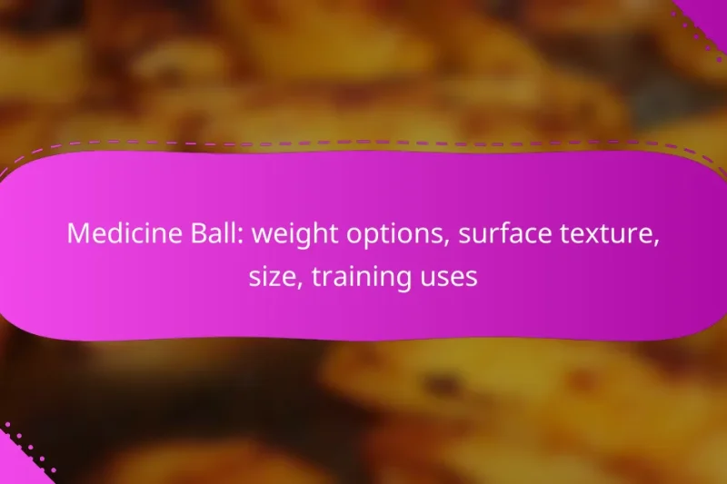 Medicine Ball: weight options, surface texture, size, training uses