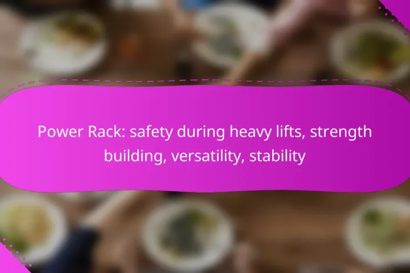 Power Rack: safety during heavy lifts, strength building, versatility, stability