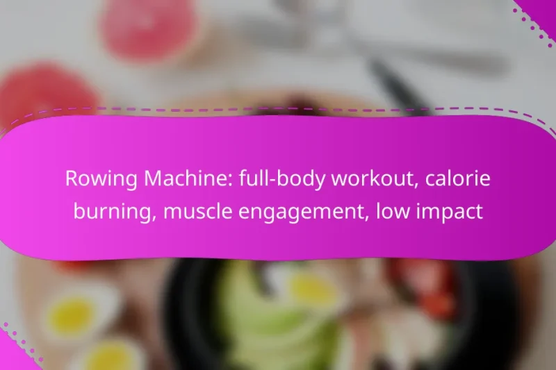 Rowing Machine: full-body workout, calorie burning, muscle engagement, low impact
