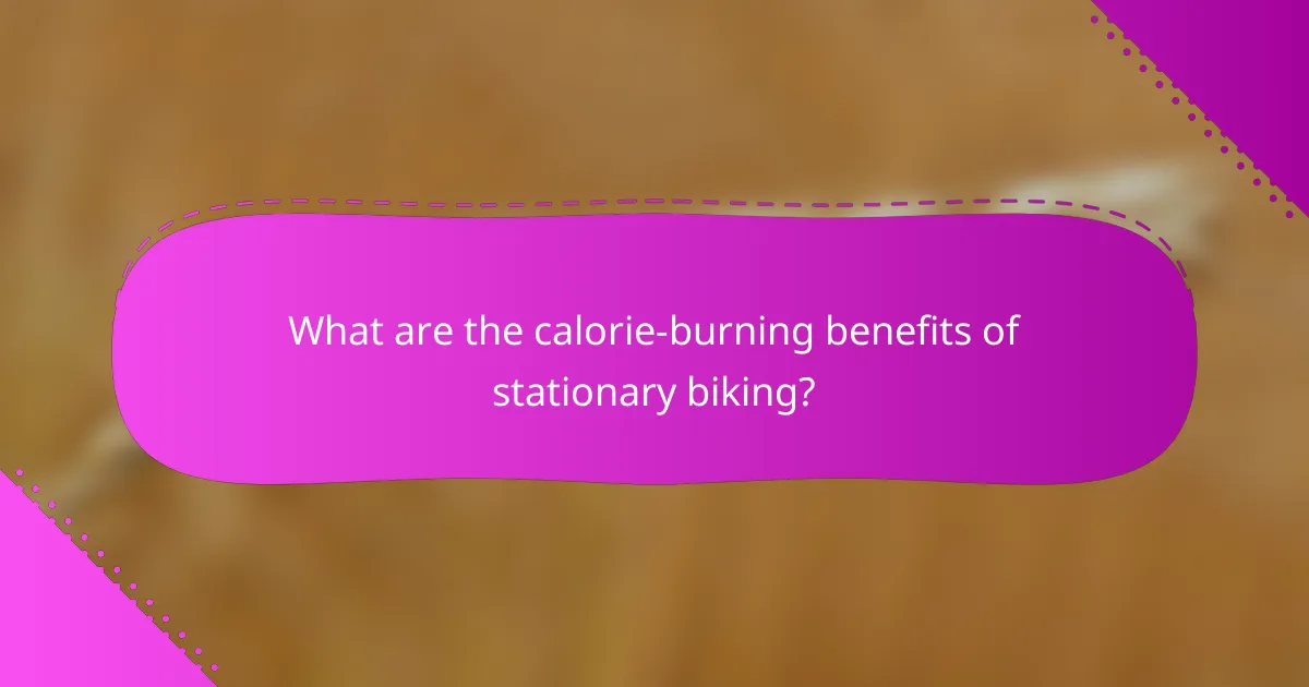 What are the calorie-burning benefits of stationary biking?